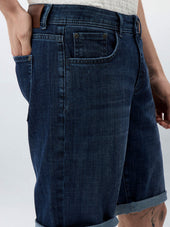 Bermuda En Coton M Lang Bleu Indigo