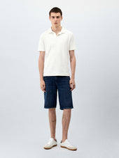 Bermuda En Coton M Lang Bleu Indigo