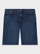 Bermuda En Coton M Lang Bleu Indigo