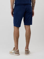 Bermuda En Jersey Ponge Bleu Indigo
