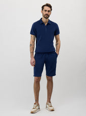 Bermuda En Jersey Ponge Bleu Indigo