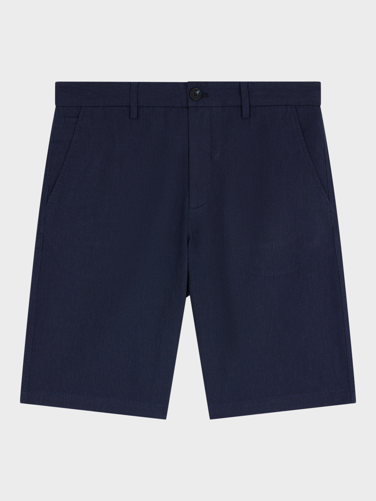 Bermuda Regular En Coton Stretch Bleu Indigo