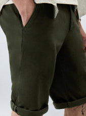 Bermuda En Coton Stretch Kaki