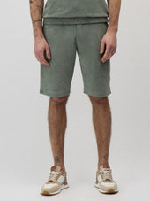 Bermuda en jersey éponge kaki