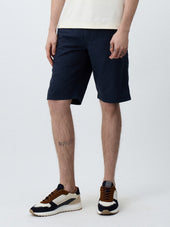 Bermuda bleu marine à carreaux