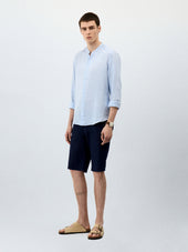 Bermuda En Coton M Lang Bleu Marine