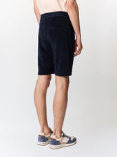 Bermuda Regular En Jersey Ponge Bleu Marine