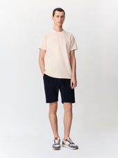 Bermuda Regular En Jersey Ponge Bleu Marine