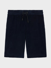 Bermuda Regular En Jersey Ponge Bleu Marine