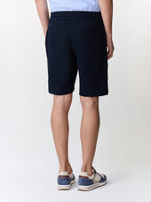 Bermuda Regular En Maille Bleu Marine