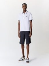 Bermuda Cargo En Coton Stretch Bleu Marine
