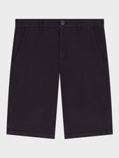 Bermuda Slim En Coton Et Lin Bleu Marine