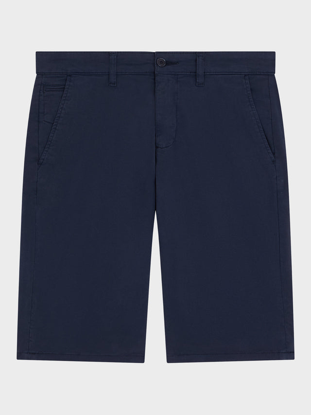 Bermuda en coton stretch bleu marine