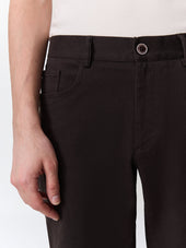 Bermuda Slim En Coton Stretch Marron