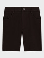 Bermuda Slim En Coton Stretch Marron