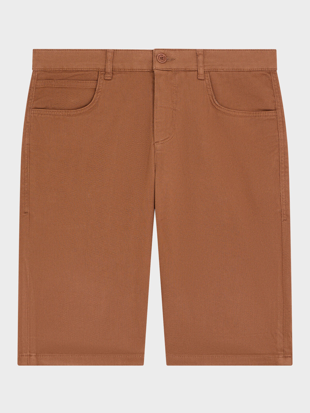 Bermuda En Coton Stretch Marron