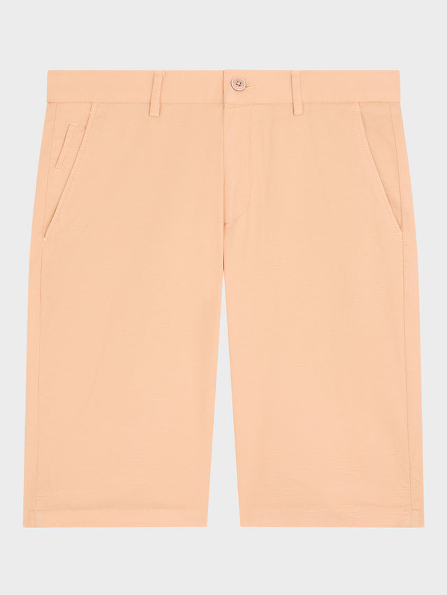 Bermuda en coton stretch pêche