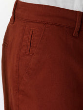Bermuda Slim En Coton Stretch Terracotta