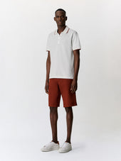 Bermuda Slim En Coton Stretch Terracotta