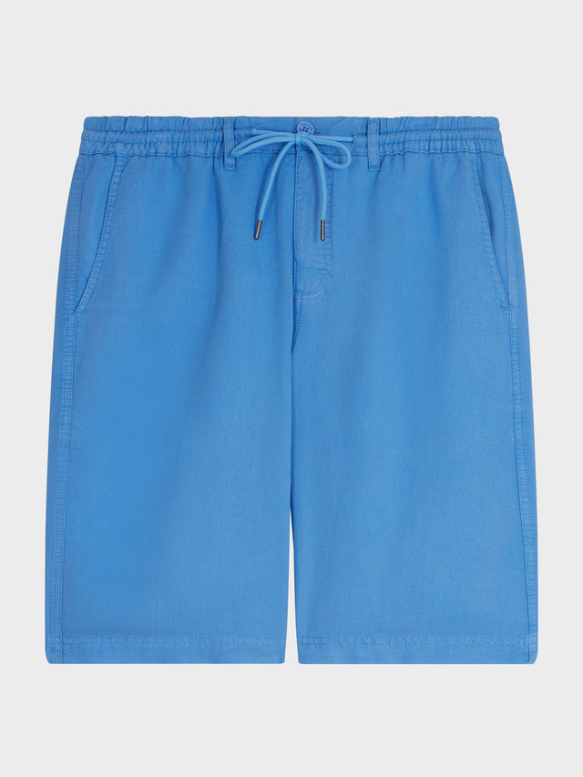 Bermuda en lin uni bleu azur