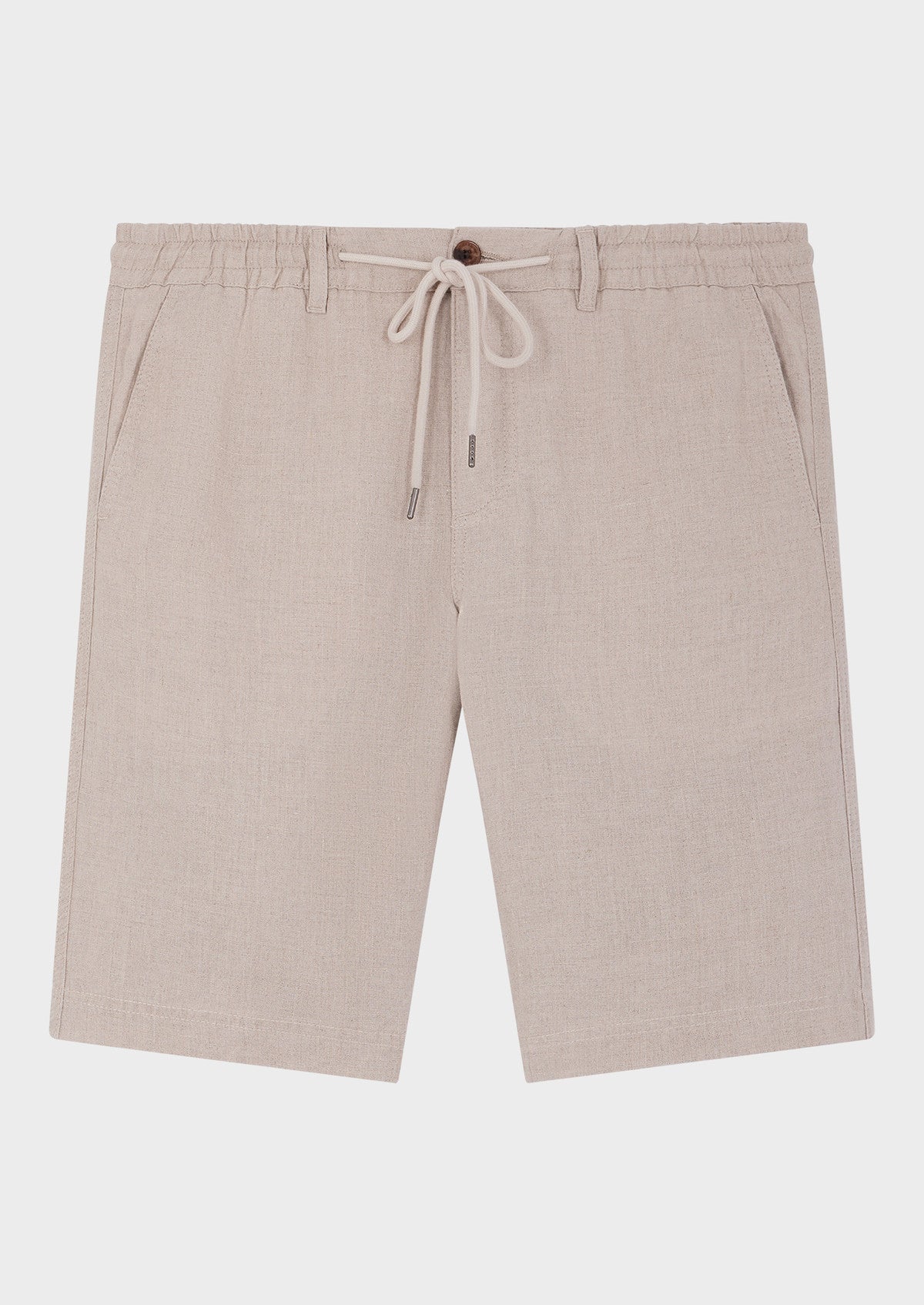 Bermuda En Lin Uni Beige