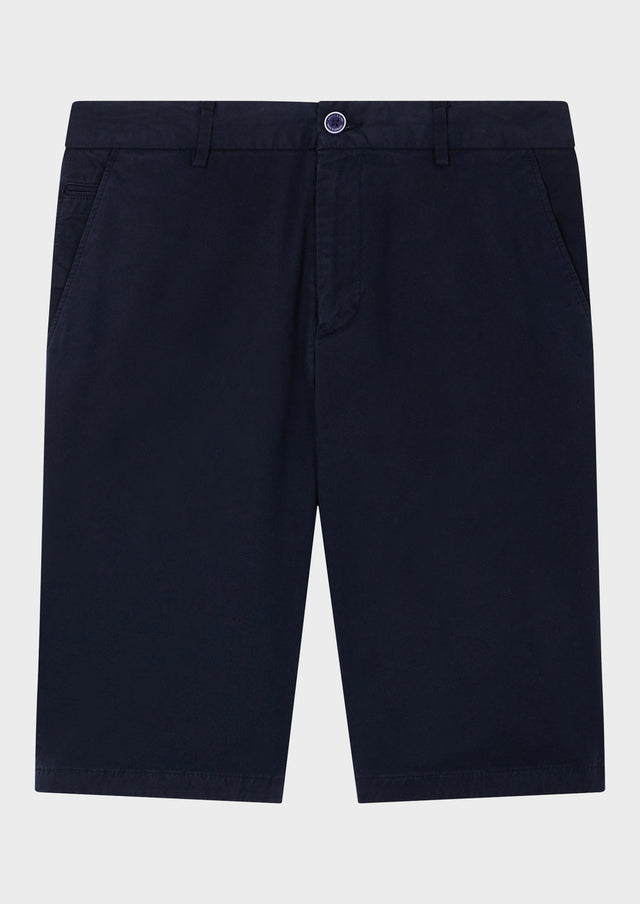 Bermuda en coton stretch uni bleu jeans