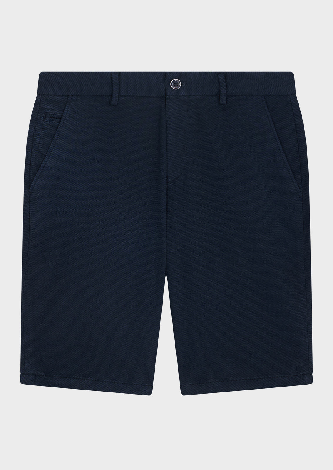 Bermuda En Coton M Lang Uni Bleu Marine