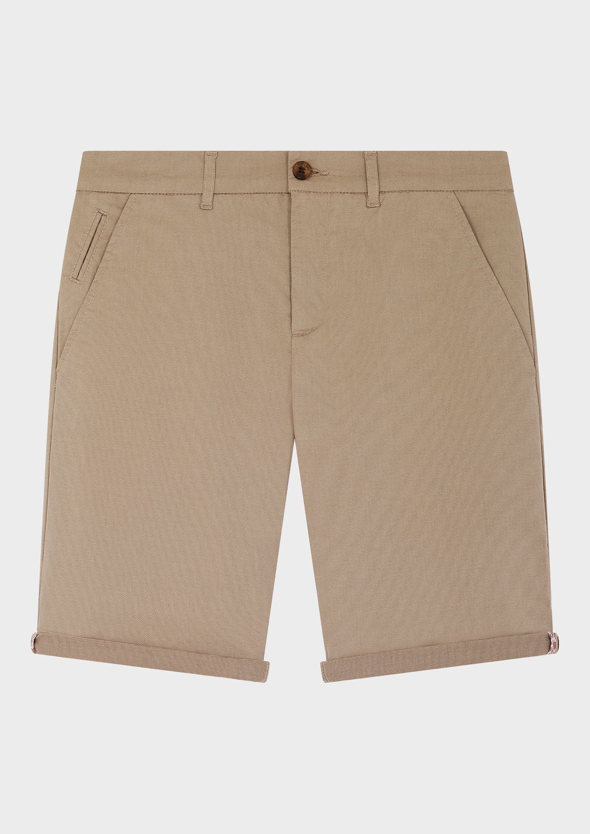 Bermuda En Coton M Lang Stretch Uni Taupe