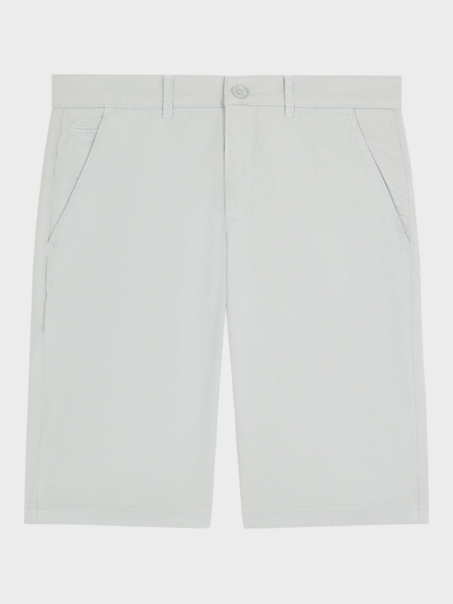 Bermuda en coton stretch vert d'eau
