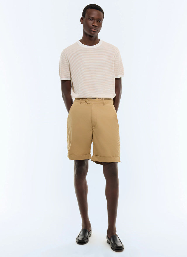Straight Cotton Twill Bermudas