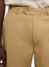 Straight cotton twill Bermudas