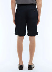 Straight Cotton Twill Bermudas
