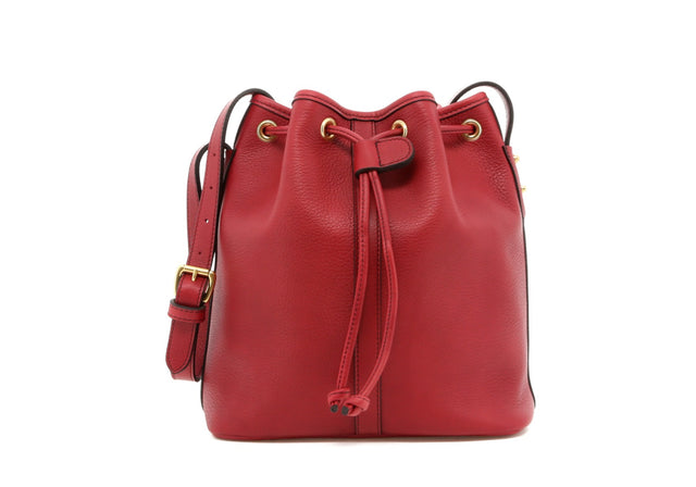 Bucket Bag - Berry - Black Interior - Tumbled