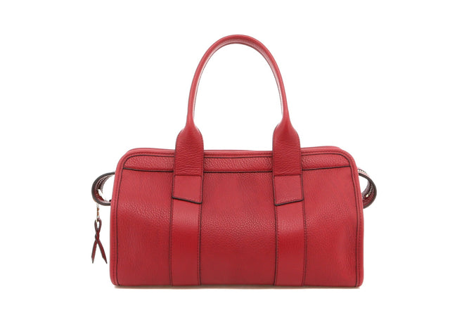 Small Signature Satchel - Berry - Pebbled Leather
