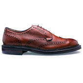 Bexhill II R Derby Brogue in Mahogany Grain Leather