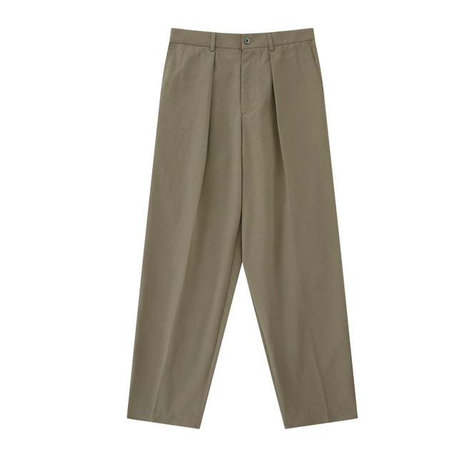 [Easy line] 1Pleats banding chino (Beige)