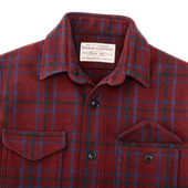 Seattle Wool Jac-shirt - Deep Red Blue Green