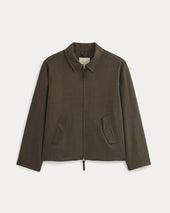 Tailored Zip Jacket | Heathered Fudge