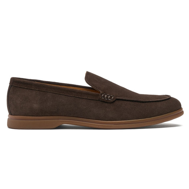 Biarritz Apron Loafer in Chocolate Brown Suede