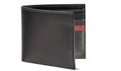 Bifold Wallet One Stripe - Black Calf