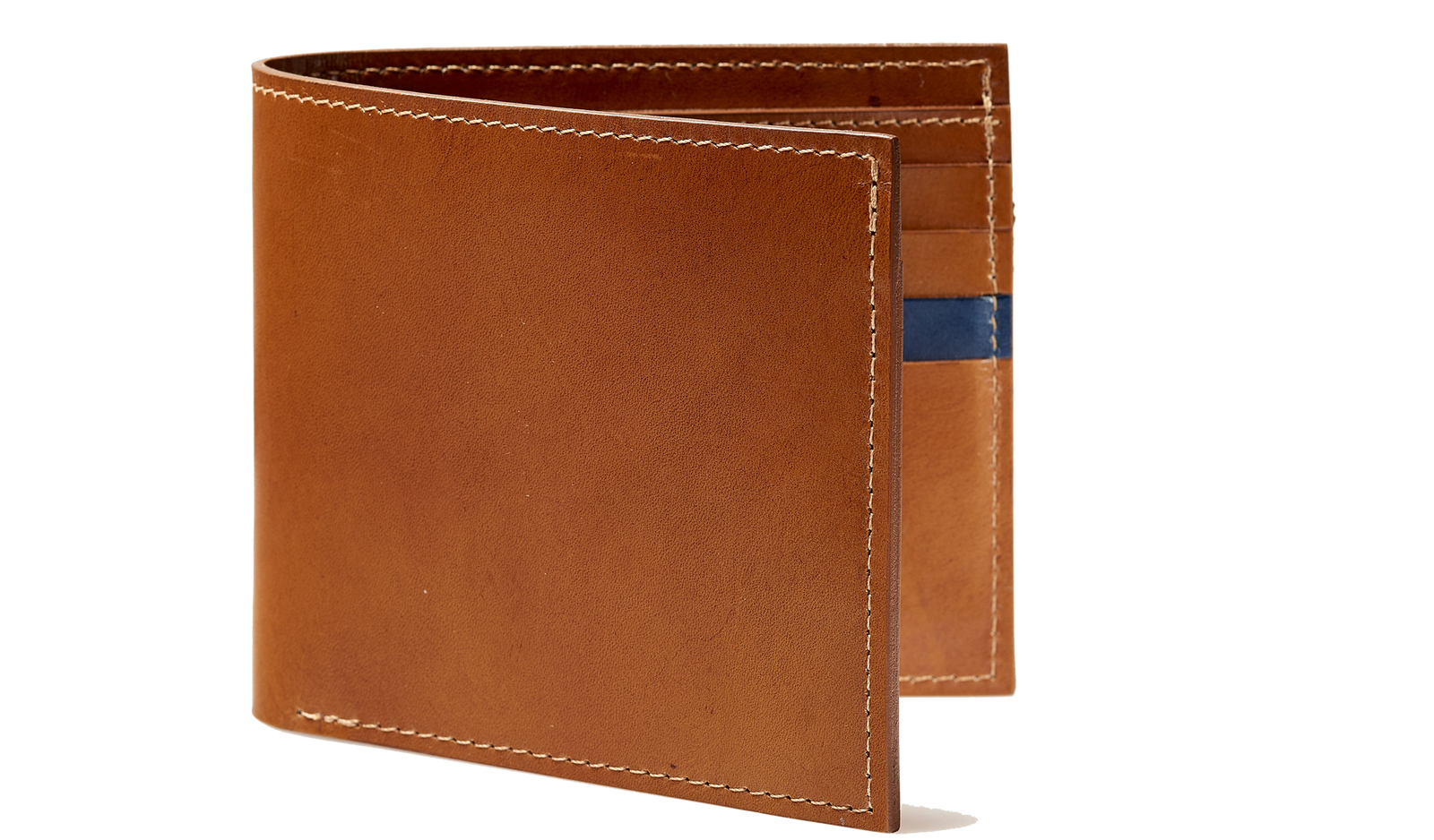 Bifold Wallet One Stripe Antique Rosewood Calf
