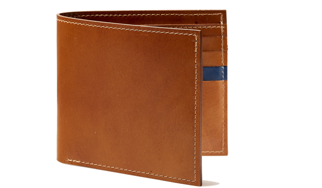 Bifold Wallet One Stripe - Antique Rosewood Calf