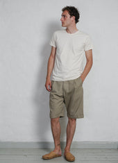 Birk Single Pleated Shorts Safari
