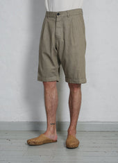 Birk Single Pleated Shorts Safari