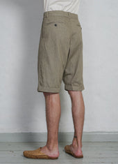 Birk Single Pleated Shorts Safari