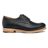 Bison Derby Shoe in Navy Buffalo Leather
