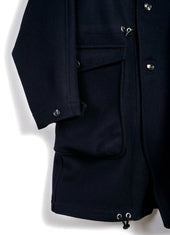 BJARNE | Long Wool Felt Parka | Classic Navy