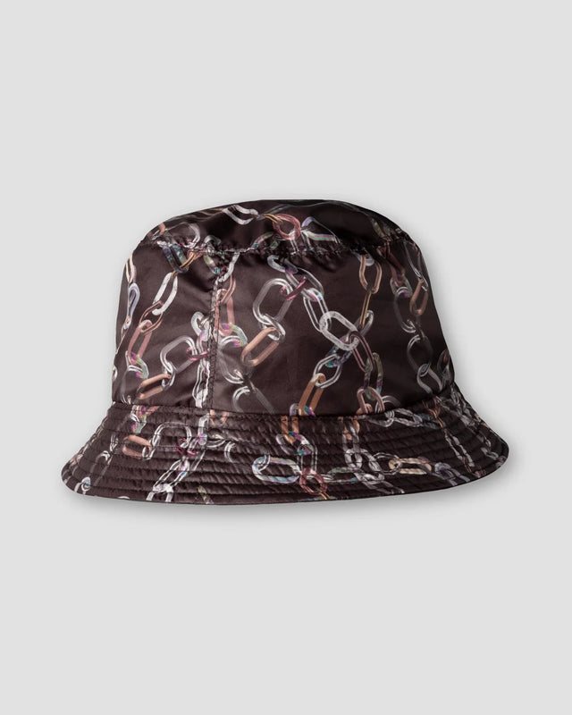 Wendbarer Bucket Hat in Schwarz/Kettendesign - Eton