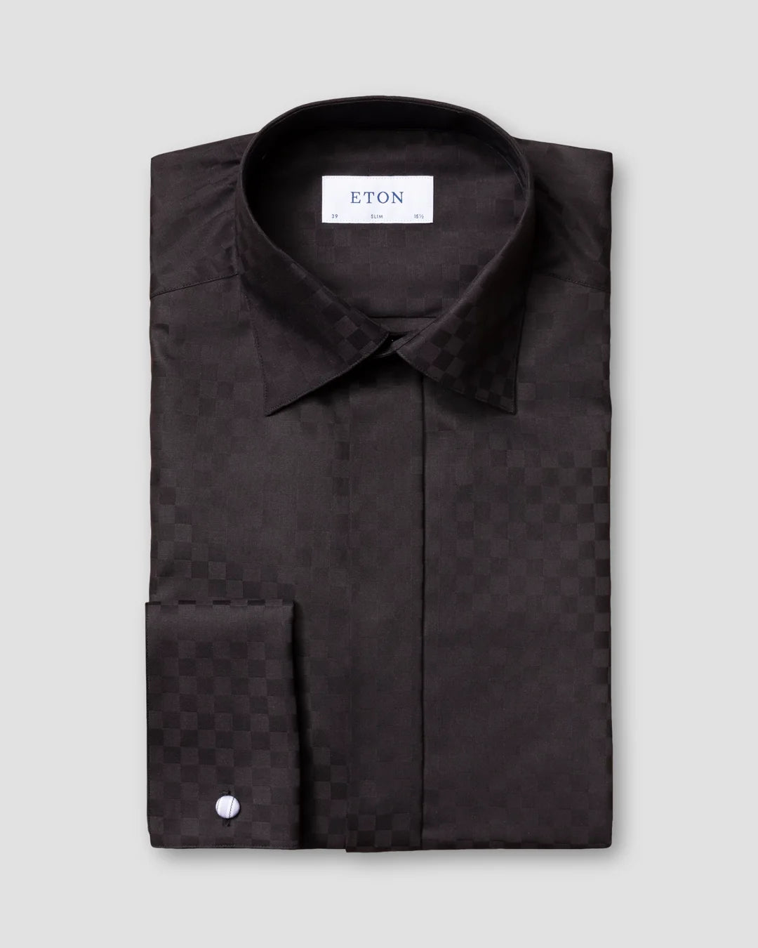 Chessboard Check Evening Shirt Eton