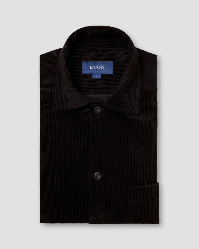 Black Corduroy Overshirt - Eton